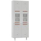 Armário Paneleiro Aço Telasul Mirage New Com Vidro Branco
