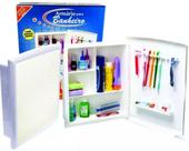 Armário Para Banheiro Branco Com espelho Dual Plasticos 42cm x 34cm x 9cm - Dual Plsticos