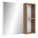 Armário Para Banheiro Com Espelho 60cm Ramona B06 Branco Carvalho - Lyam Decor Armário Para Banheiro Com Espelho 60cm Ramona B06 Branco Carvalho - Lyam Decor