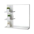 Armário para Banheiro com Espelho Viena Branco 45cm