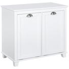 Armário para Cesto de Roupa HOMCOM com Duplo Compartimento Inclinável 76x40x70cm