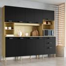 Armário para Cozinha 10 Portas 2 Gavetas Balcão com Tampo Intense Armário para Cozinha 10 Portas 2 Gavetas Balcão com Tampo Intense