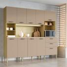 Armário para Cozinha 10 Portas 2 Gavetas Balcão com Tampo Intense