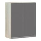 Armário Para Cozinha 60cm 2 Portas Lis Legno Crema C/Cinza