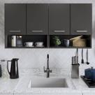 Armário Para Cozinha com 4 Portas Parede Aereo Cozinha Suspenso Multiuso Moveis Bonatto Armário Para Cozinha com 4 Portas Parede Aereo Cozinha Suspenso Multiuso Moveis Bonatto