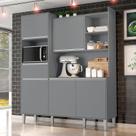 Armário para Cozinha Kit Ambiente Isabel Cinza Fosco - AJL