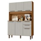 Armário para Cozinha Kit Pop 120 cm 6 Portas 2 Gavetas Cinamomo Areia Fosco - Zanzini Armário para Cozinha Kit Pop 120 cm 6 Portas 2 Gavetas Cinamomo Areia Fosco - Zanzini