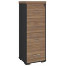 Armário Para Escritório Arquivo 04 Gavetas Atria Executiva A02 Nogal Preto - Lyam Decor