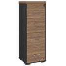 Armário Para Escritório Arquivo 04 Gavetas Atria Executiva A02 Nogal Preto - Lyam Decor