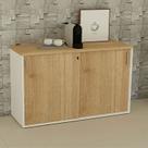 Armário para Escritório Baixo 120cm X 74cm com 2 Portas de Correr e Chave Corporate Armário para Escritório Baixo 120cm X 74cm com 2 Portas de Correr e Chave Corporate