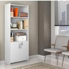 Armário para Escritório Semi-Aberto 2 Portas com Chave Branco Armário para Escritório Semi-Aberto 2 Portas com Chave Branco