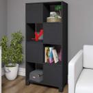 Armário para Escritório Wally 4 Portas 4 Nichos Preto - Artany Armário para Escritório Wally 4 Portas 4 Nichos Preto - Artany