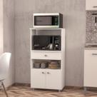 Armário para Forno e Microondas com 2 Portas e 1 Gaveta 2310 Yescasa Branco Armário para Forno e Microondas com 2 Portas e 1 Gaveta 2310 Yescasa Branco