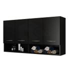 Armário Parede Suspenso Branco Multiuso Cozinha 4 Portas