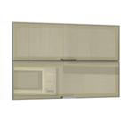 Armário Perola Basculante Duplo 120 cm 2 Portas com Vidro Reflecta Luciane