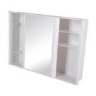Armário Plástico Branco 29x41cm Com Porta De Correr E Espelho - Resistente E Fácil Limpeza Armário Plástico Branco 29x41cm Com Porta De Correr E Espelho - Resistente E Fácil Limpeza