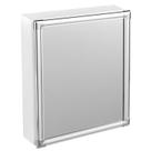 Armário Plástico Branco com Perfil de Alumínio de Sobrepor 36 x 45 x 11 cm AL42 Armário Plástico Branco com Perfil de Alumínio de Sobrepor 36 x 45 x 11 cm AL42