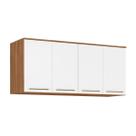 Armário Ponte Modulado Aéreo Casal 71190K Irlanda c/ 4 Portas Amendola/Branco - Demóbile