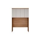 Armário Ponte Modulado Aéreo Casal/Queen 167cm Rizon/Linea c/ 4 Portas Cumaru/Fendi - Novo Horizonte