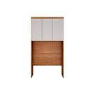Armário Ponte Modulado Aéreo Solteiro Rizon/Linea c/ 3 Portas Cumaru/Fendi - Novo Horizonte