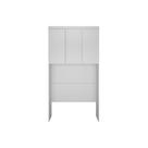 Armário Ponte Modulado Aéreo Solteiro Rizon/Linea c/ 3 Portas Neve - Novo Horizonte