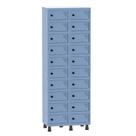 Armário Porta Objetos de Aço 2 Vãos 20 Portas Pitão Pandin 1,90 m Azul Dali