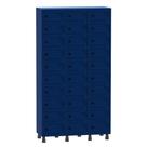 Armário Porta Objetos de Aço 3 Vãos 30 Portas Pitão Pandin 1,90 m Azul Del Rey