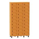 Armário Porta Objetos de Aço 3 Vãos 30 Portas Pitão Pandin 1,90 m Laranja Picasso