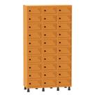 Armário Porta Objetos de Aço 3 Vãos 30 Portas Pitão Pandin 1,90 m Laranja Picasso