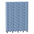 Armário Porta Objetos de Aço 4 Vãos 40 Portas Fechadura Pandin 1,90 m Azul Dali