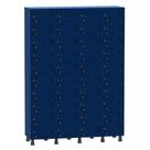 Armário Porta Objetos de Aço 4 Vãos 40 Portas Fechadura Pandin 1,90 m Azul Del Rey