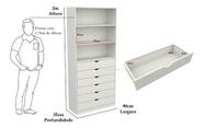 Armário Prateleira Gaveteiro Misto M61 100%mdf Closet Loja