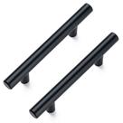 Armário puxa aço inoxidável Aegero Matte Black 7,5 cm