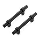 Armário puxa aço inoxidável preto fosco Ravinte 12cm 30P