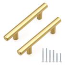 Armário puxa aço inoxidável Probrico Gold, furo de 76 mm, pacote com 15