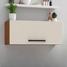 Armário Refrigerador 700 Lapis Nogueira Off White