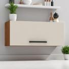 Armário Refrigerador 700 Lapis Nogueira Off White