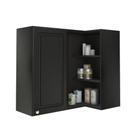 Armário Roma Canto Firenze 96cm - 1 Porta 2 Prateleiras - Indekes
