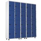 Armário Roupeiro Aço 20 Portas Academia Guarda Volume Trinco Azul