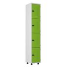 Armário Roupeiro Aço 4 Portas Academia Guarda Volume Verde