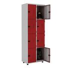 Armário Roupeiro Aço 8 Portas Guarda Volume Ea702 Vermelho Armário Roupeiro Aço 8 Portas Guarda Volume Ea702 Vermelho