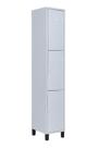 Armário Roupeiro de Aço 3 Portas Cinza Ideal para Academia ou Vestiário, resistente, com fechamento para cadeado