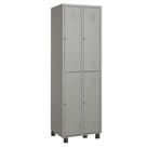Armário Roupeiro De Aço 4 Portas Vestiário Academia Locker Cinza