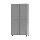 Armário Roupeiro De Aço Insalubre 4 Portas Vestiário NR 18_24 Locker Cinza