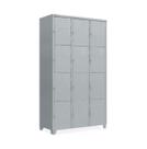 Armário Roupeiro De Aço Locker Escaninho Vestiário 12 Portas Cinza Armário Roupeiro De Aço Locker Escaninho Vestiário 12 Portas Cinza