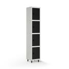 Armário Roupeiro Locker Guarda-volume de Aço 4 Portas Pequenas com Fecho para Cadeado Vestiário Academia Preto/Cinza Armário Roupeiro Locker Guarda-volume de Aço 4 Portas Pequenas com Fecho para Cadeado Vestiário Academia Preto/Cinza