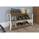 Armário Sapateira Casal Industrial LI020 c/ 2 Prateleiras Canela/Branco - Kappesberg