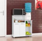 Armario Sollys Multiuso Para Cozinha Luxo Moderno Balcão Premium Com Fruteira Sofisticadoa