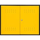 Armário Superior Multiuso Modular Vonder Aéreo Capacidade 15kg Aço Carbono Preto e Amarelo Fechadura