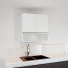 Armário Suspenso 02 Portas 60cm MDF Com Nicho Branco Moveara